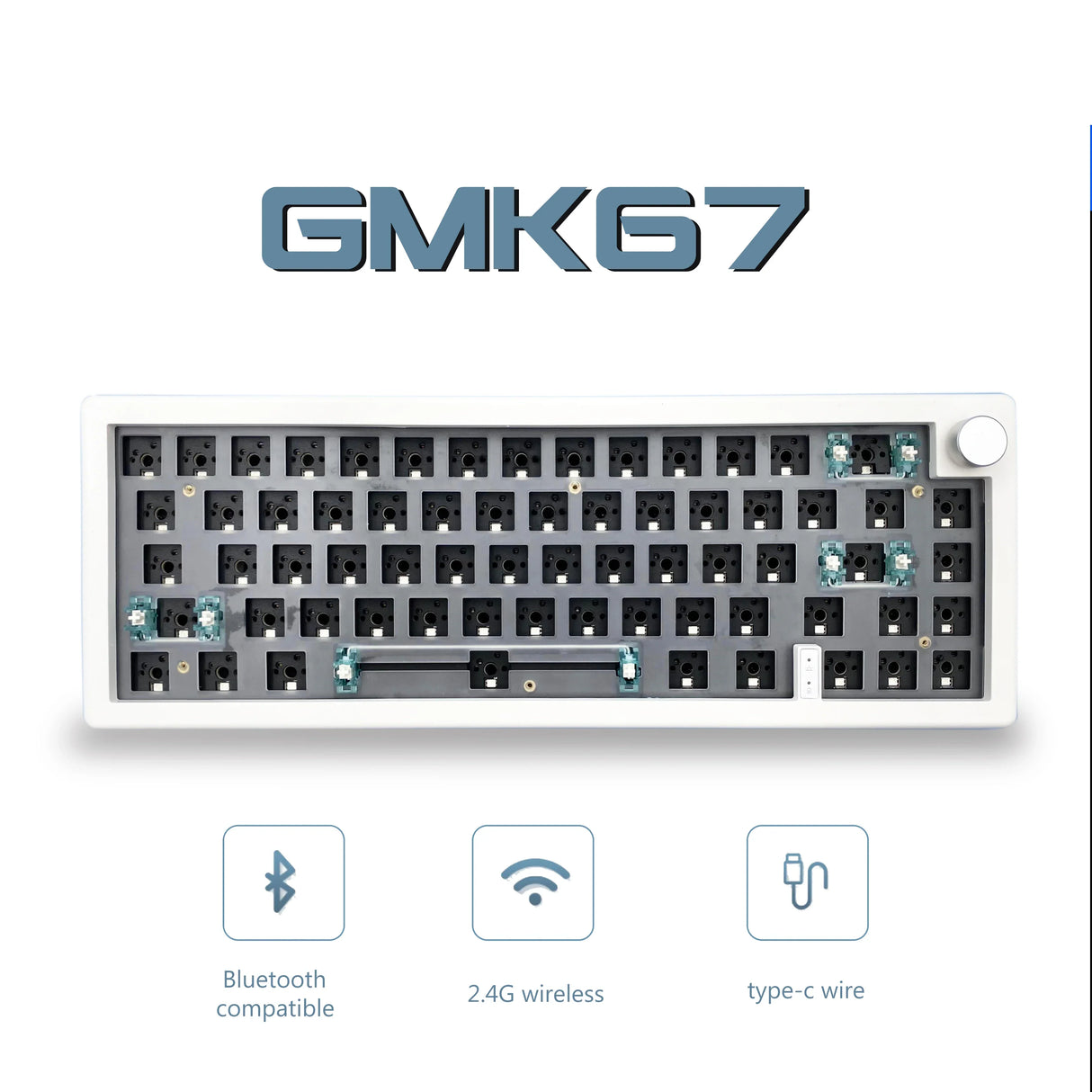 GMK67 65% Gasket Bluetooth 2.4G Wireless Hot-swappable Customized