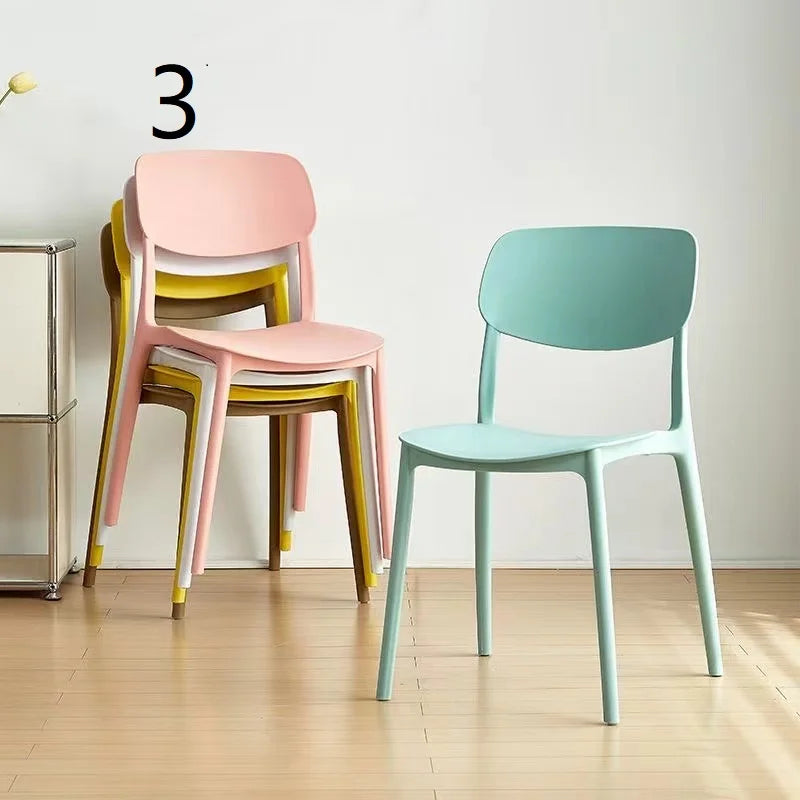 Plastic chair light luxury dining table dining chair