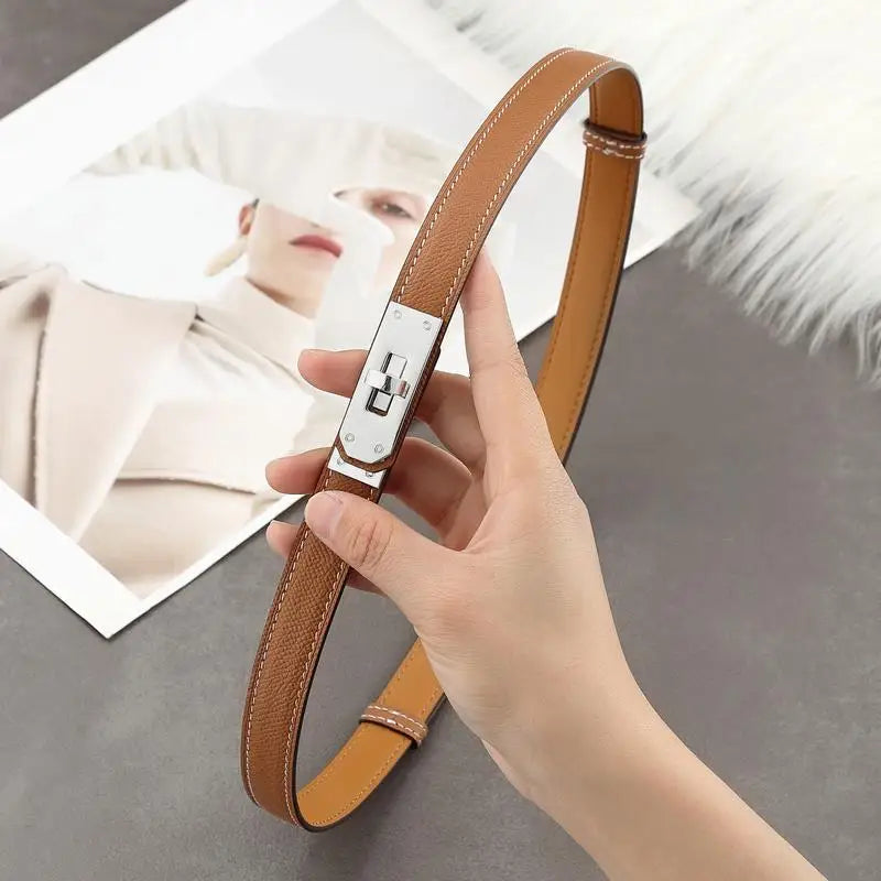 High Quality Ladies Girls Leather 1.8cm Designered Women