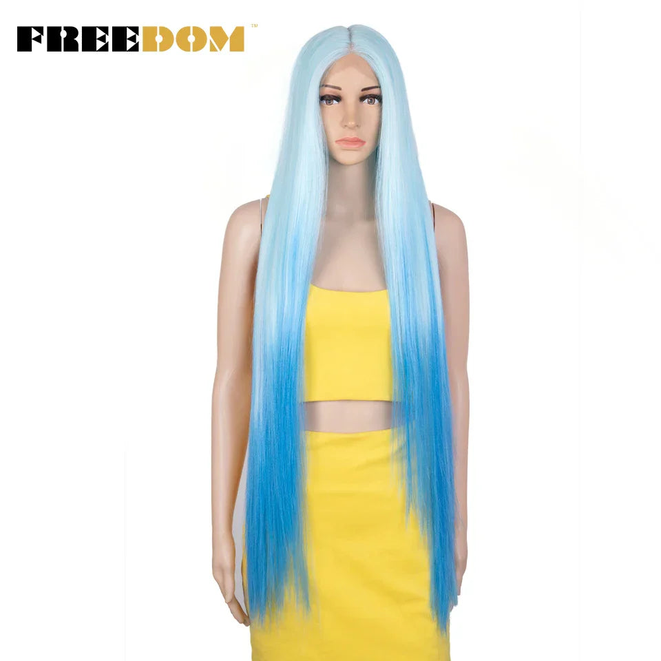 FREEDOM Synthetic Lace Front Wigs For Women Super