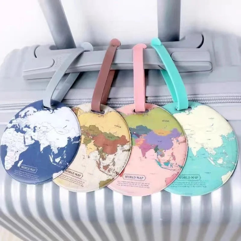 Fashion Map Luggage Tag Silica Gel Suitcase ID