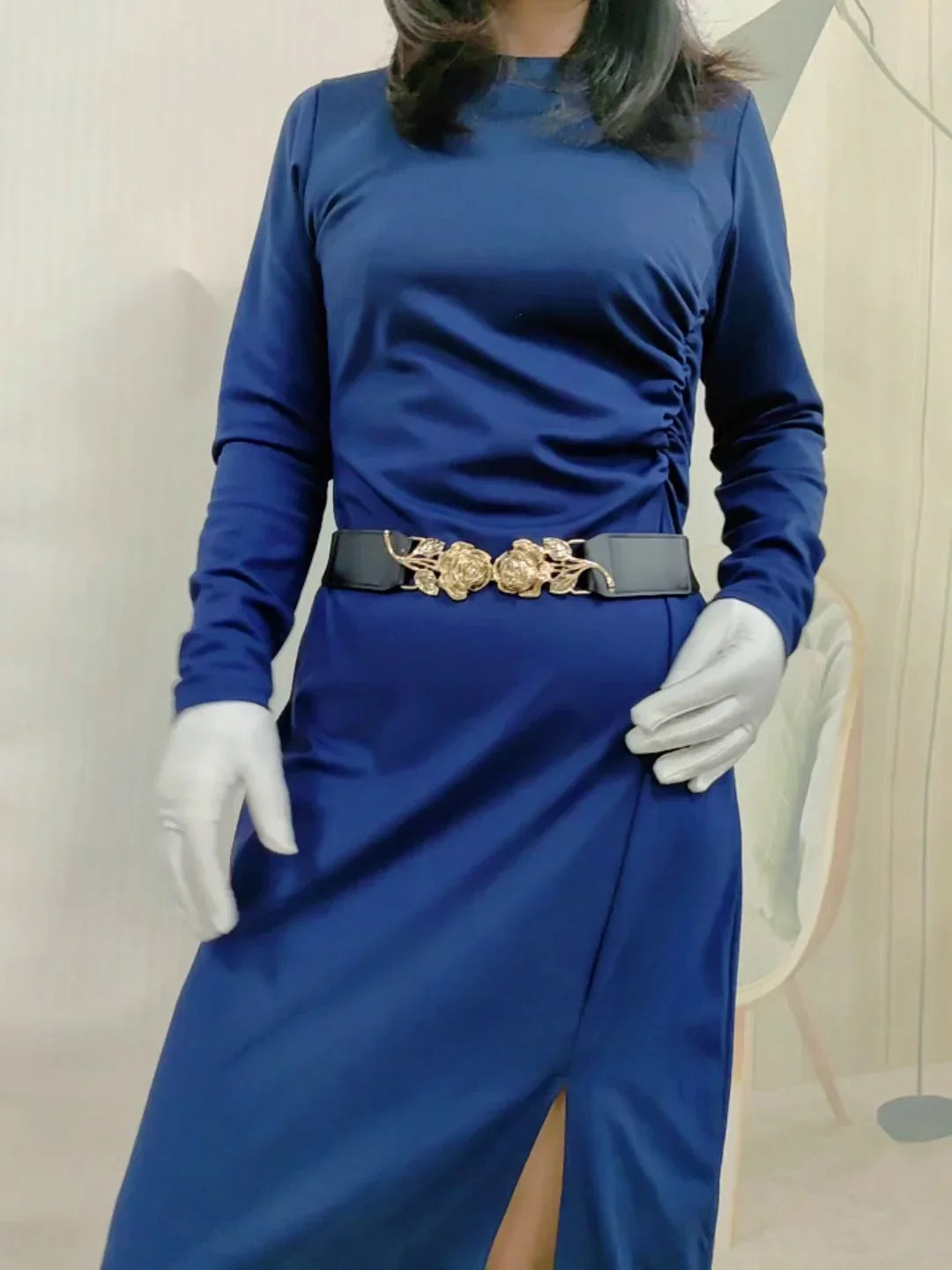 New style with skirt decoration retro elastic elastic