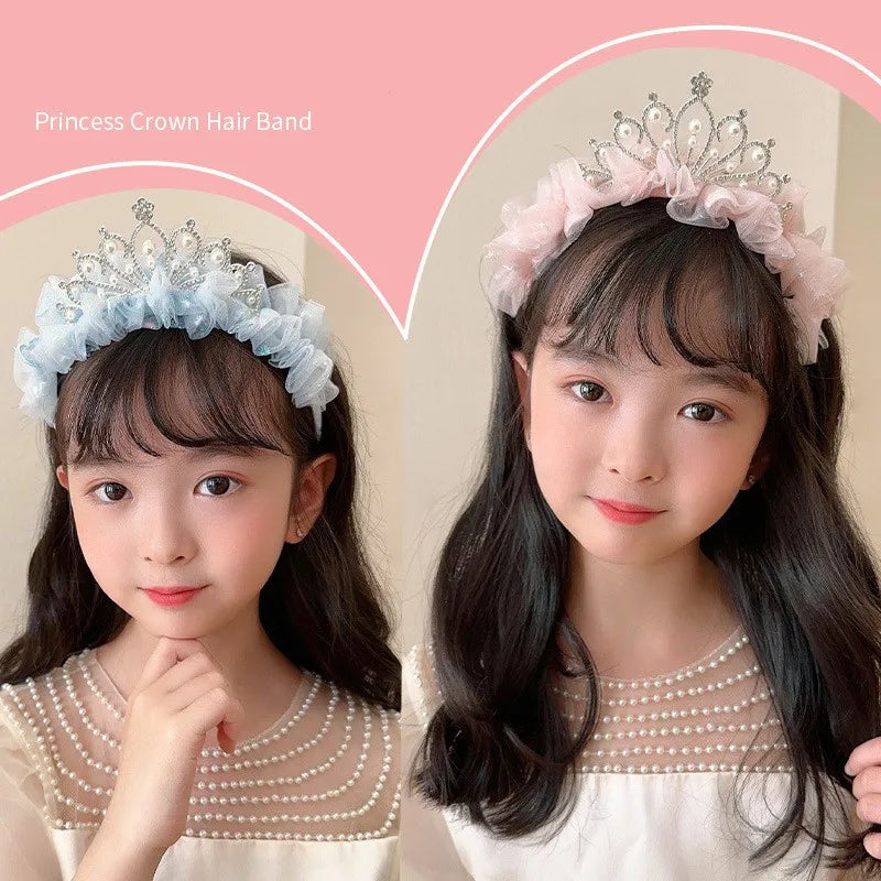 Kids Rhinestone Tiara Princess Headband for Girls Birthday