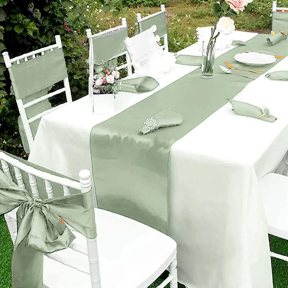 Wholesale 10/50pcs Satin Chair Bow Sashes Wedding Chair