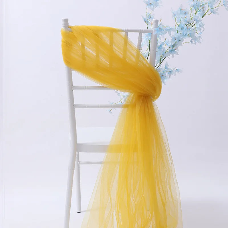 20pc/lot Tulle Sheer Organza Sashes For Wedding Banquet