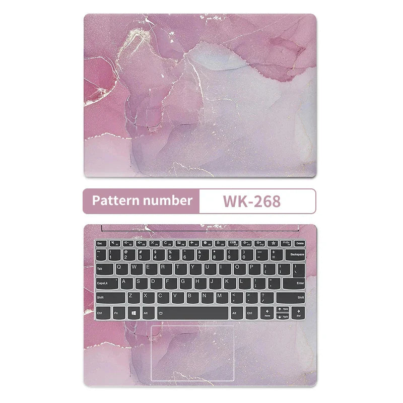 DIY Marble Cover Laptop Skins Vinyl Stickers 13"14"15.6"17.3"PVC