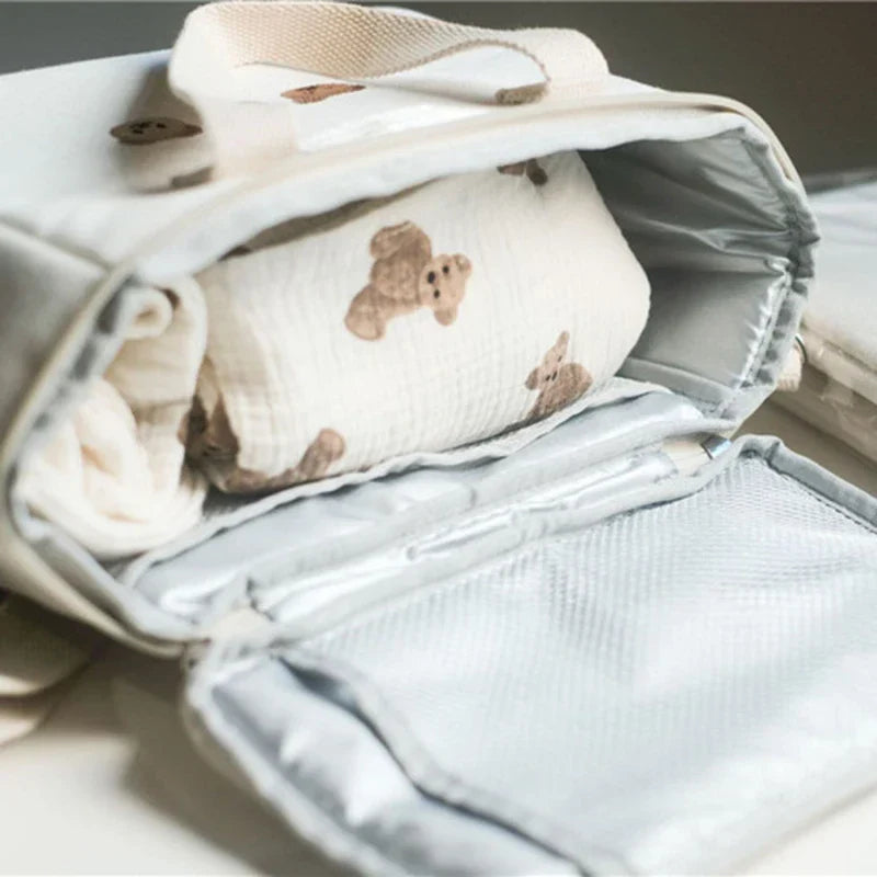 Multifunctional Mother Baby Bag Diaper Bags Waterproof Bear