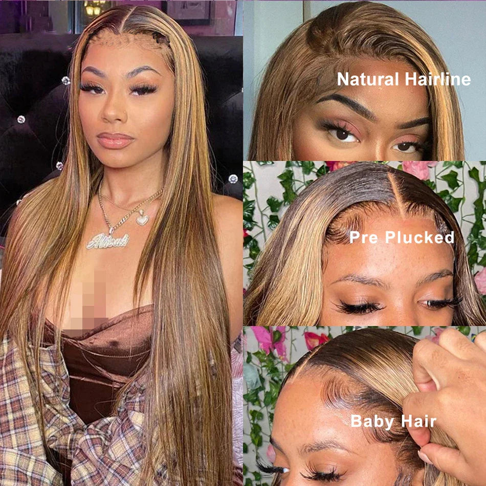 Highlight 13x4 Lace Front Wig Highlight Straight 13x6