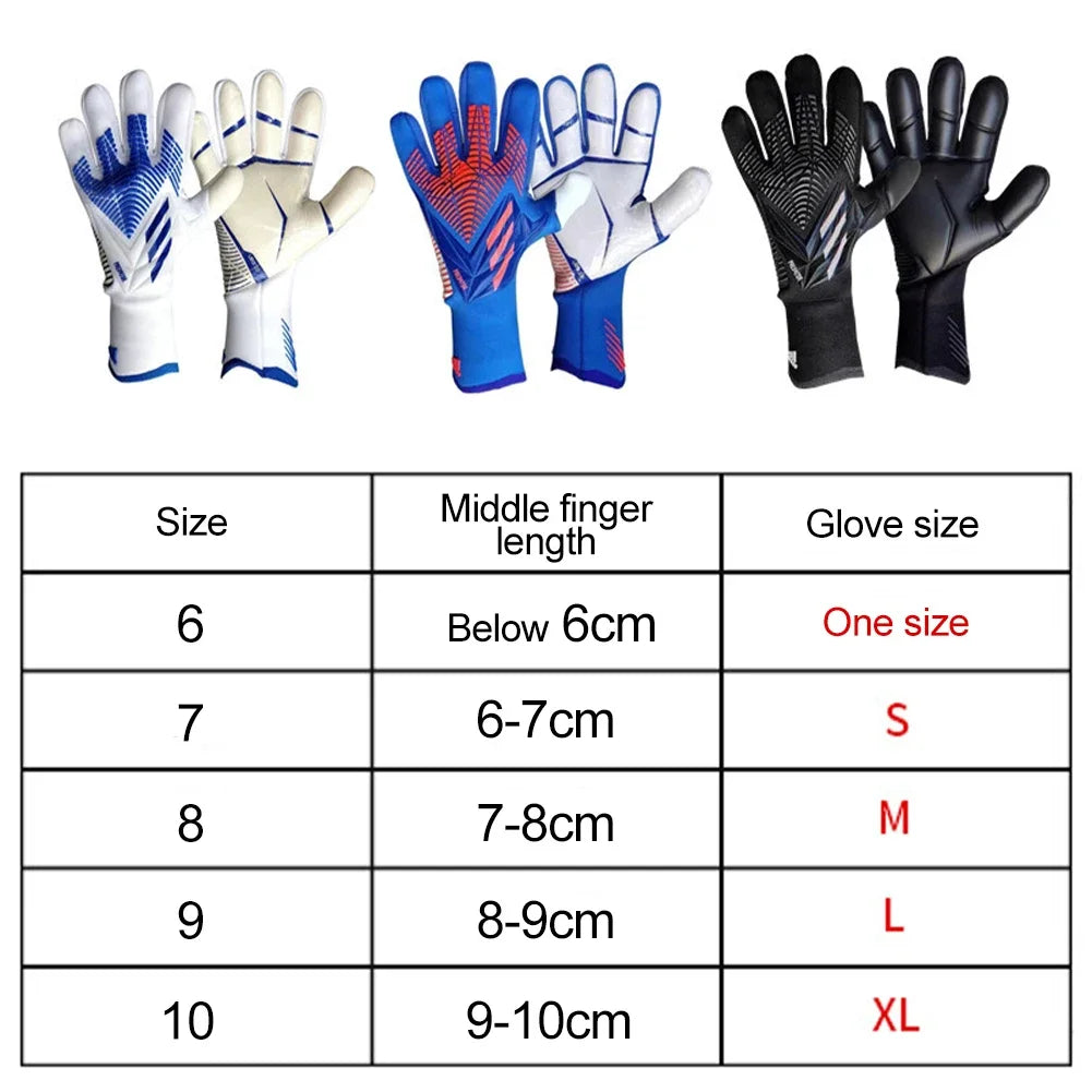 Kids Adults Thicken Latex Goalkeeper Gloves Goalie Gloves