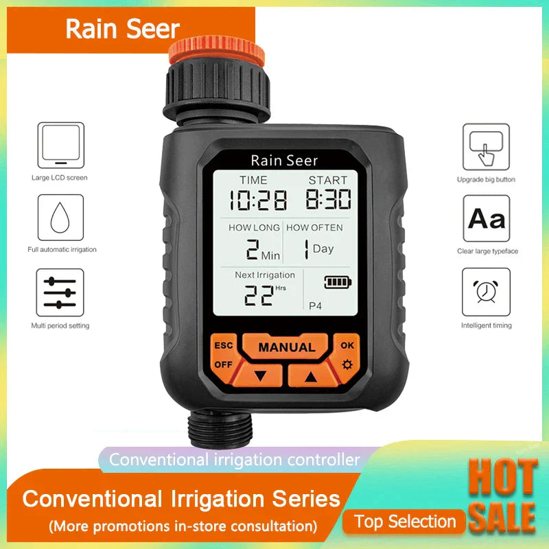 Rain Seer Large LCD Display Water Timer Waterproof