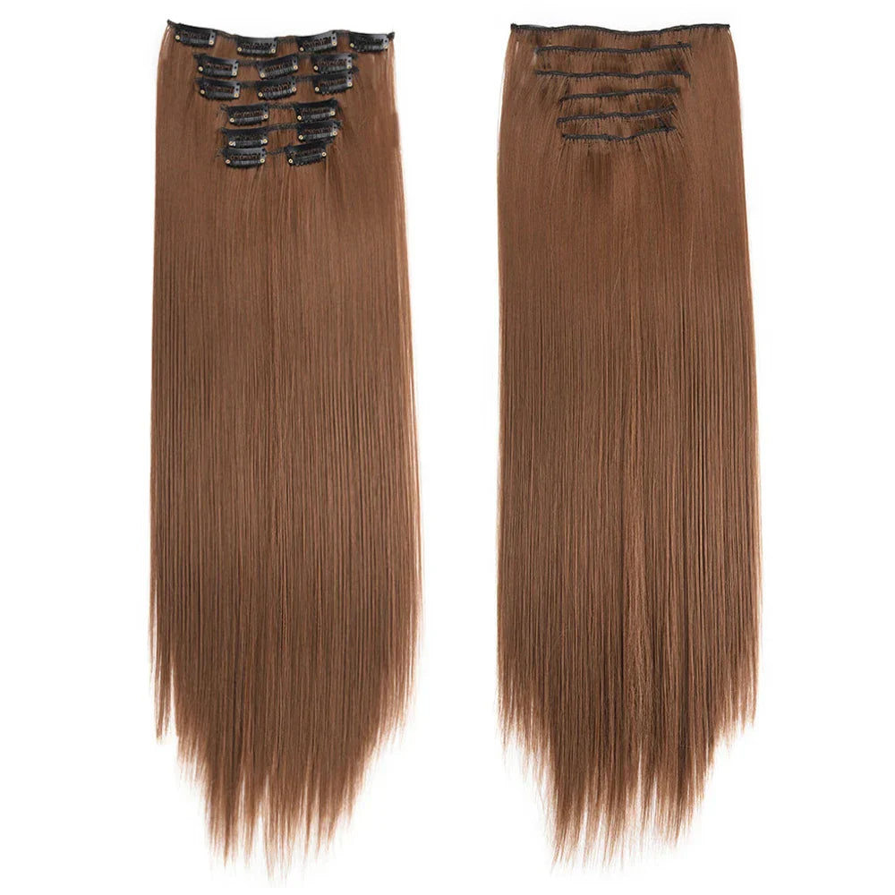Synthetic Clip in Hair Extensions 6 Pcs/Set 16