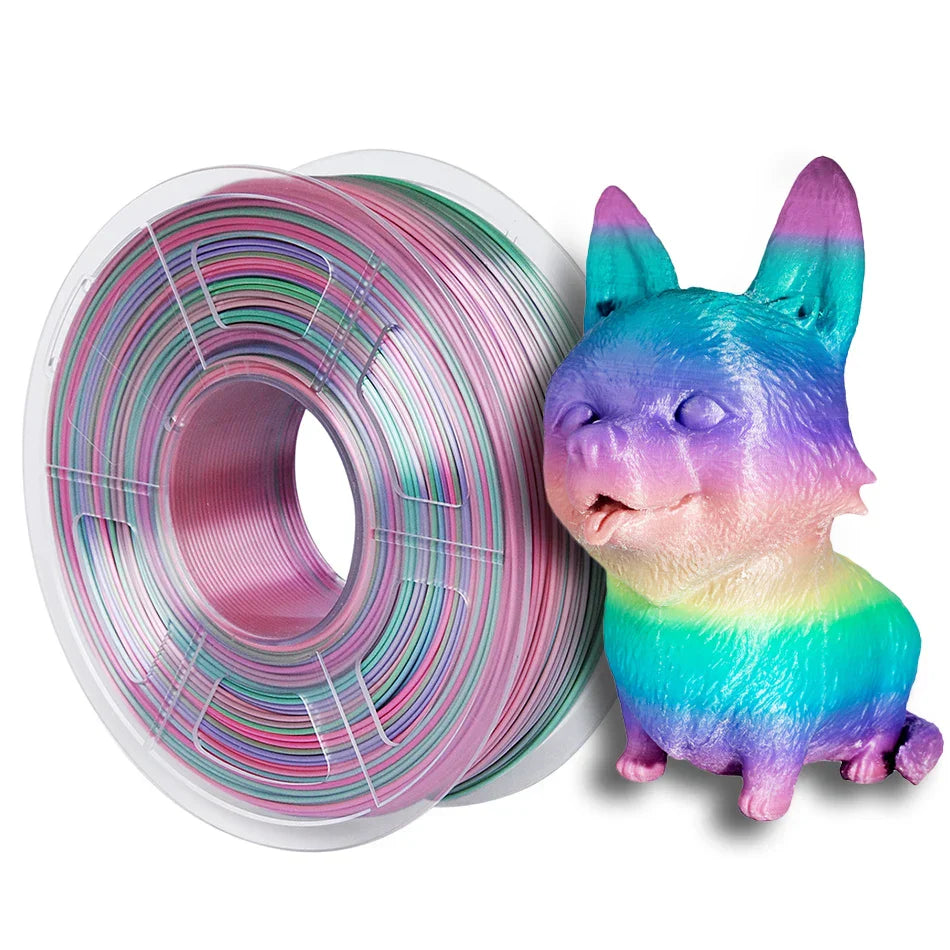 Silk Colorful 3D Printer Filament PLA Rainbow 3D
