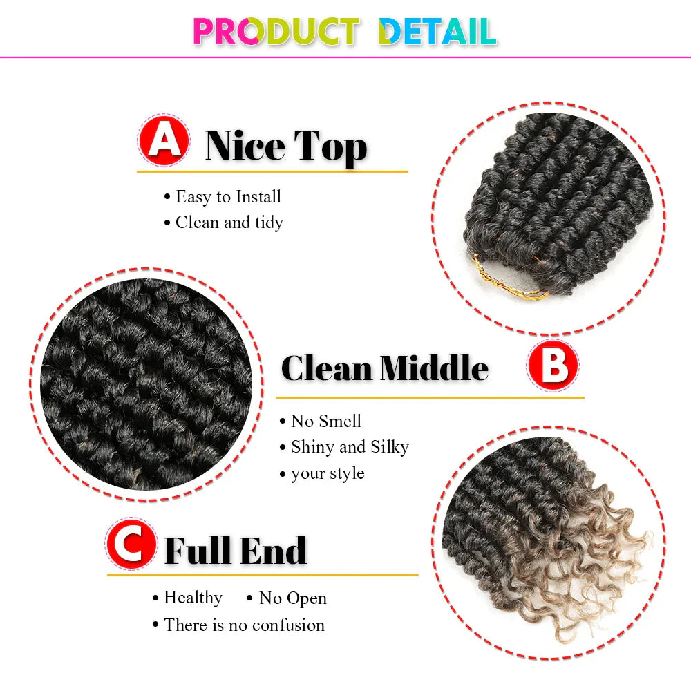 Jumbo Twist Hair 16 Inch Pre twisted Passion