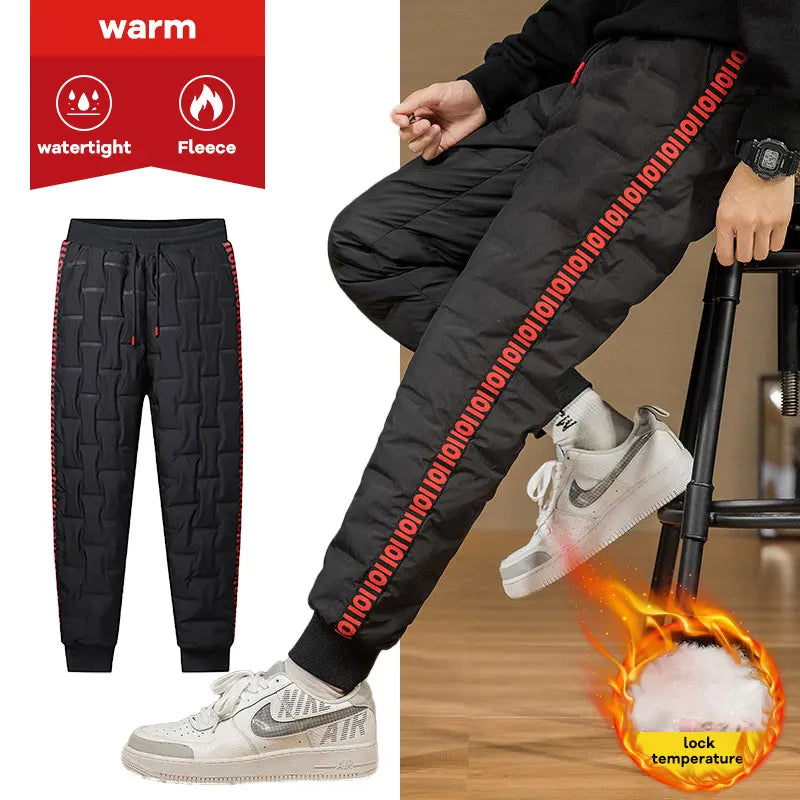 90% White Duck Down Padded Pants Drawstring Waist