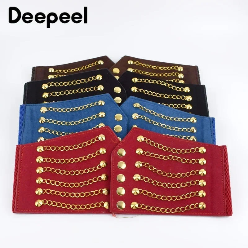 Deepeel 10cm Wide Women Fashion Slim Corset Cummerbunds
