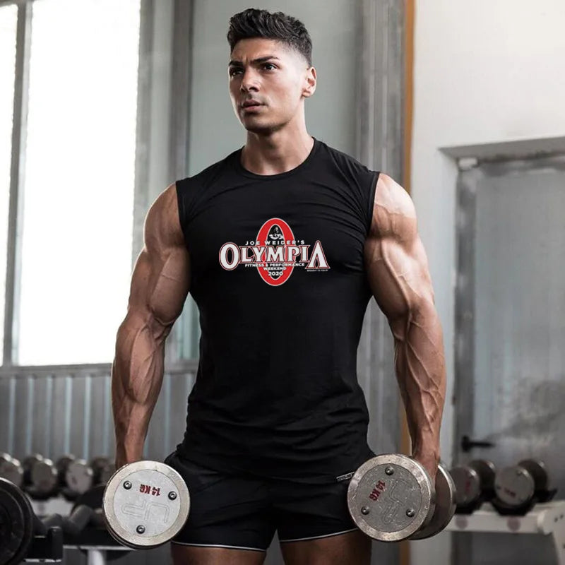 New Workout Running Training Mens Tank Top Gym