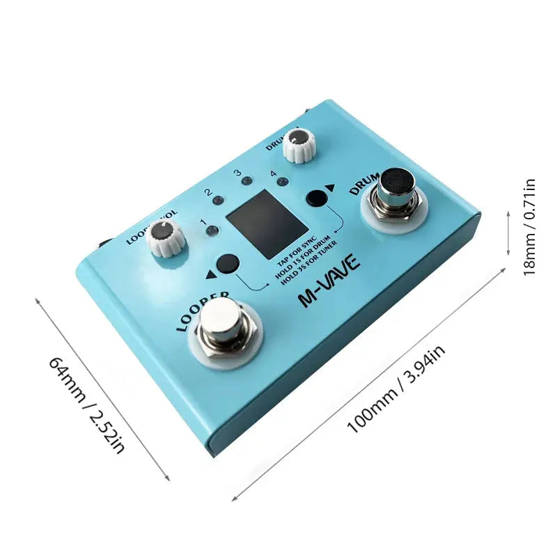 M-VAVE Guitar Effect Pedal Drum Looper Effector Mini
