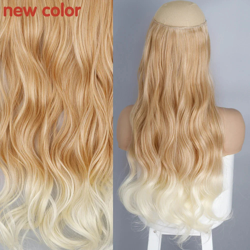 MERISIHAIR Synthetic No Clip Invisible Wire Hair Extensions