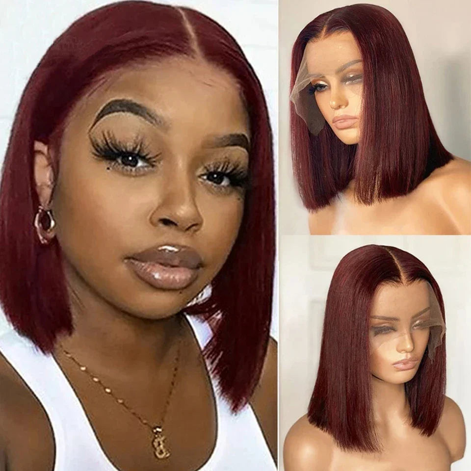 Wear Go Glueless Wig 99J Burgundy Short Bob