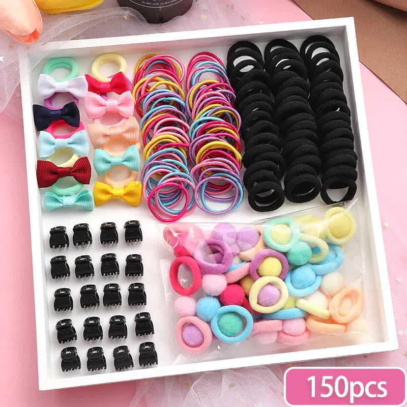 New Hair Bands Set Girls Elastic Rubber Band