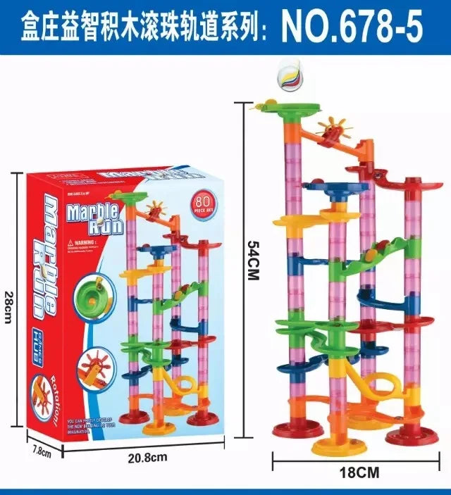 29-197pcs Set DIY Construction Marble Run Race Track