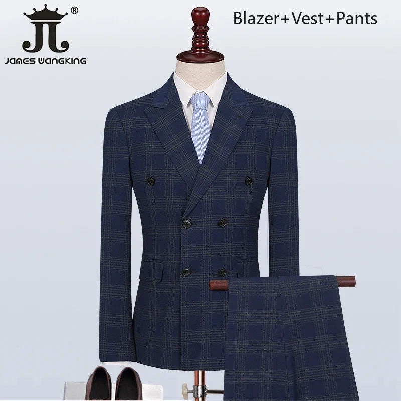 S-5XL ( Blazer + Vest + Pants )