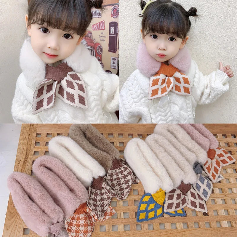 New Soft Plush Baby Girl Scarf Winter Cute