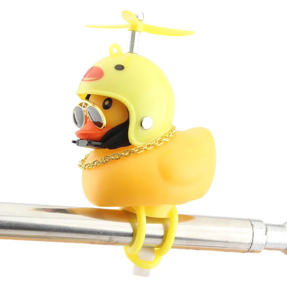 Motorcycle Accessories Cute Duck with Propeller Helmet Broken