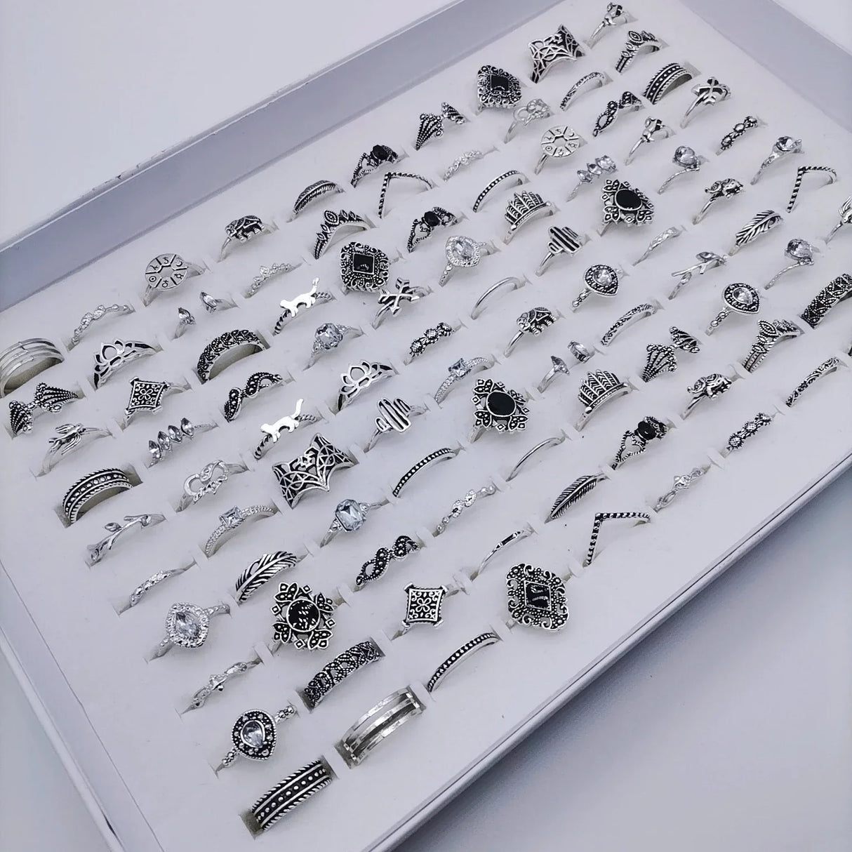 30PcsLot Vintage Rings for Women Gem Snake Spider