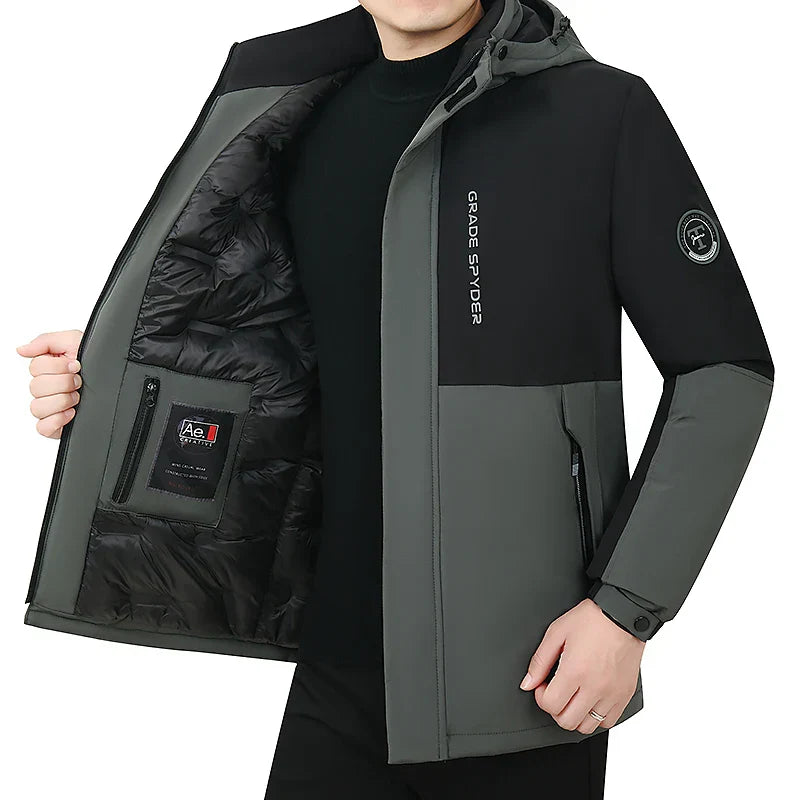 Mens Autumn Hooded Casual Brand Windproof Outwear Hat