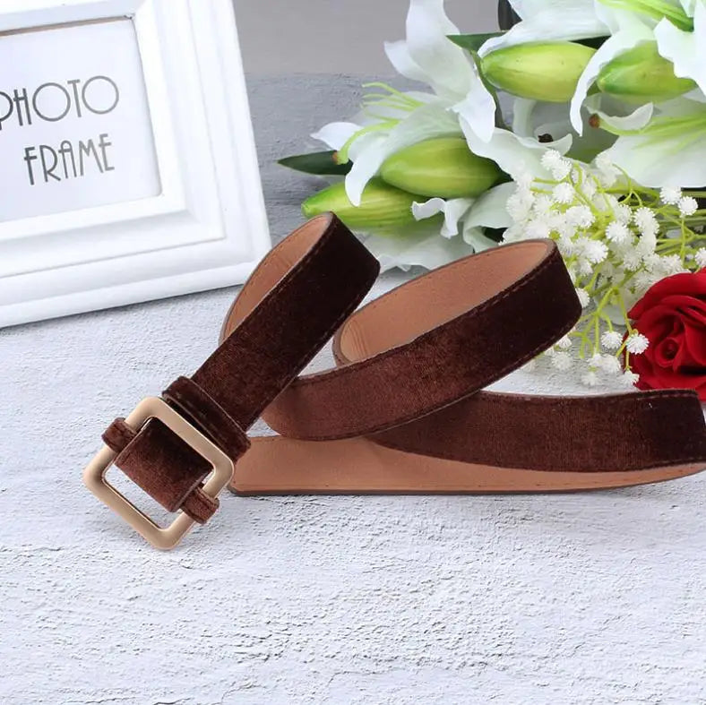 Velvet Sweater Accessories for Women's Belt Dresses with
