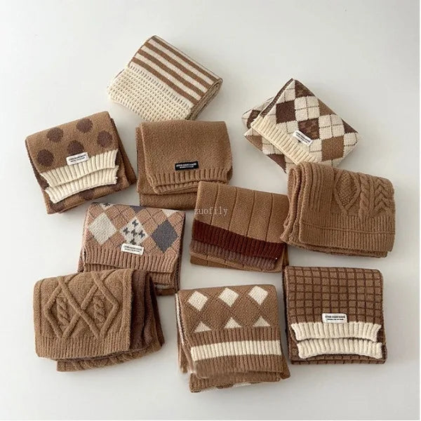 Kids Plaids Scarf New Autumn Winter Boys and