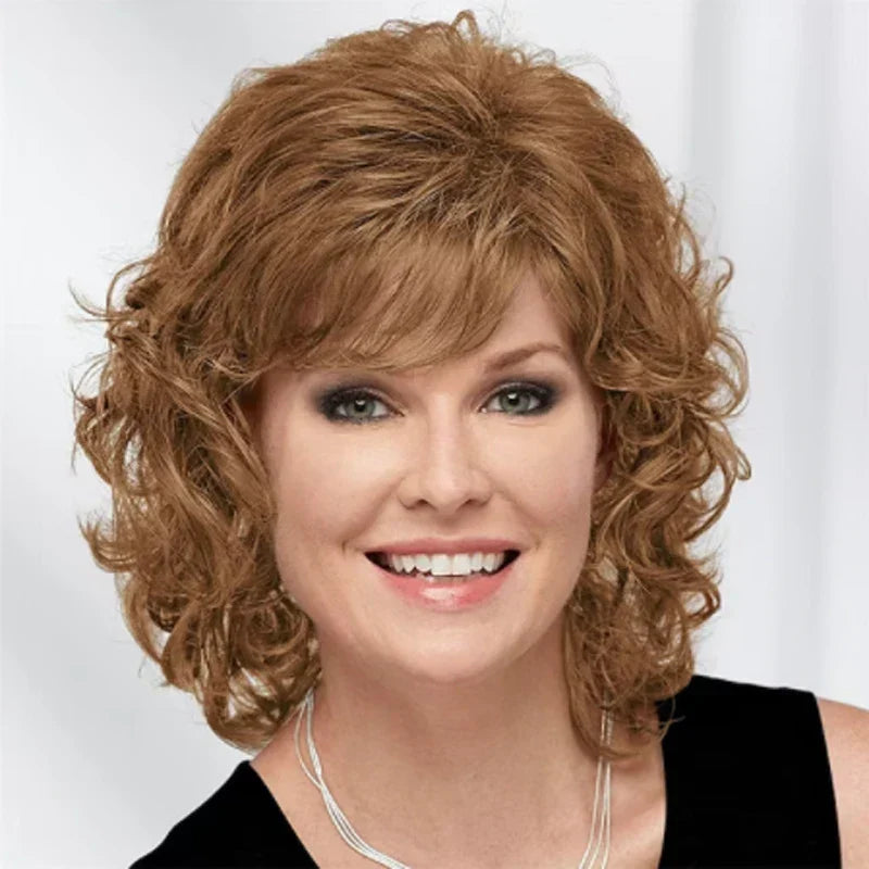 HAIRJOY Women Synthetic Hair Wigs Short Curly with