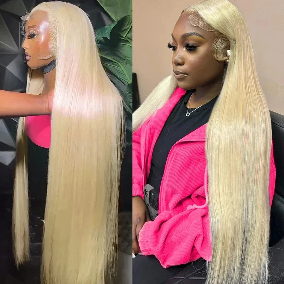30 32 Inch 13x4 Straight 613 Blonde Lace