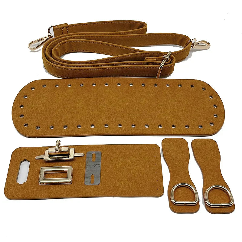 8colors 4PcsSet Artificial Leather Shoulder Bag Bottom Strap