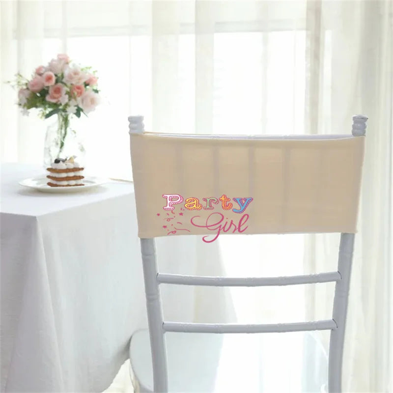 Blush Double Layer Lycra Chair Band Spandex Chair