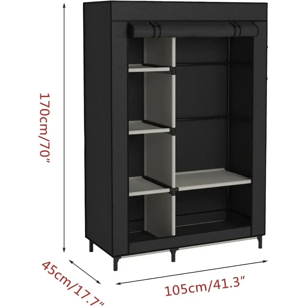 Canvas Wardrobe Portable Closet Wardrobe Clothes Storage with