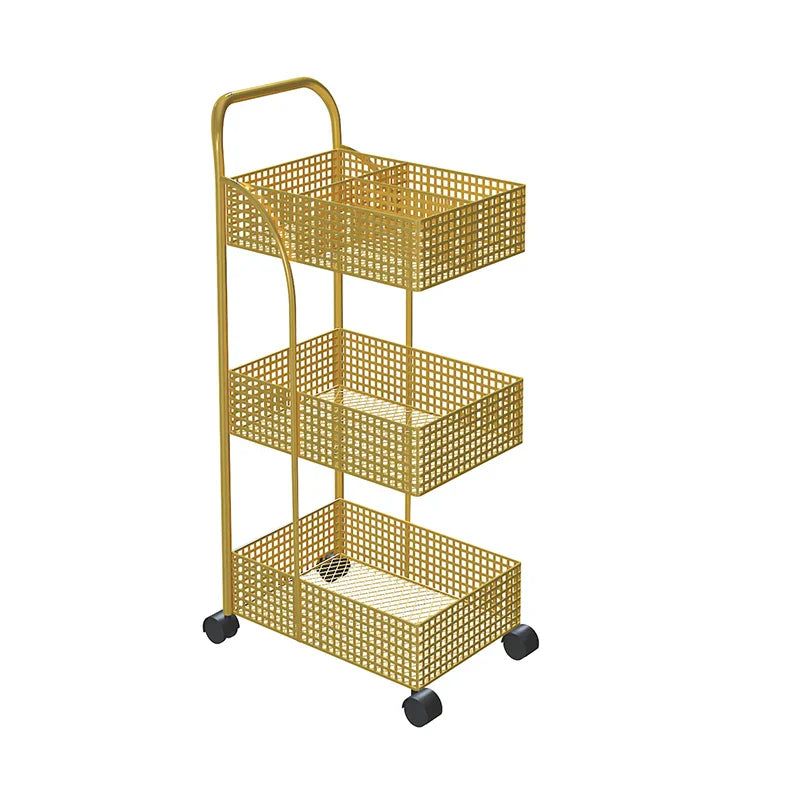 Utility Bathroom Cabinets Trolley Storage Bookcase Metal Basket