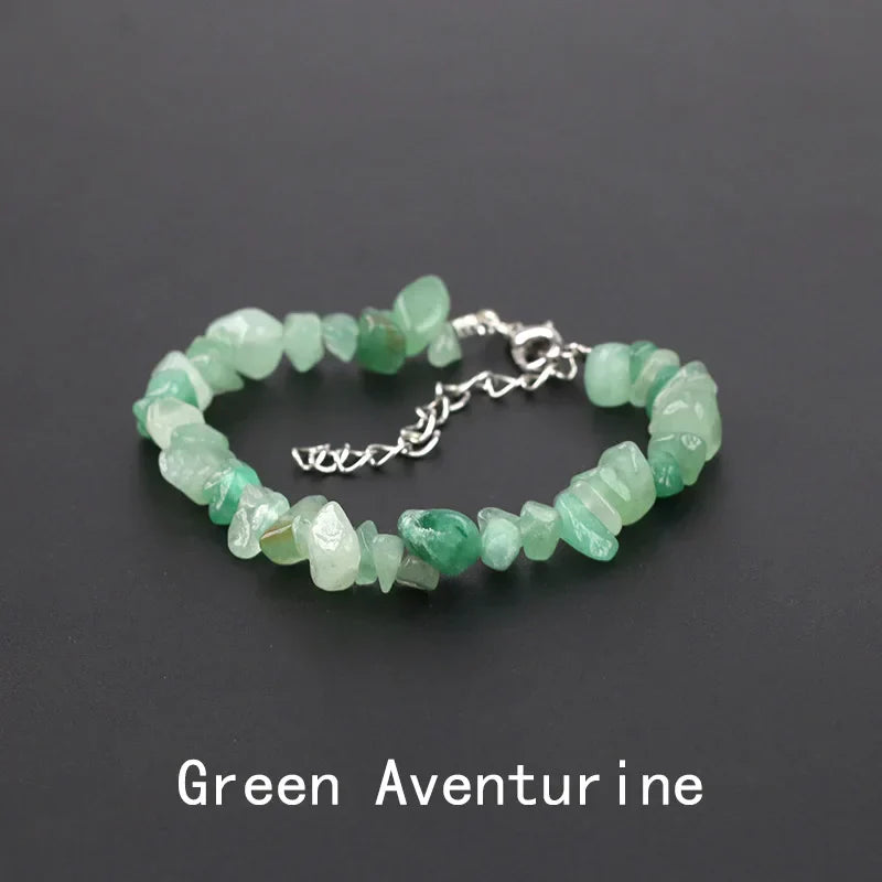 Natural Crystal Gemstone Irregular Energy Stone Bracelet Beads