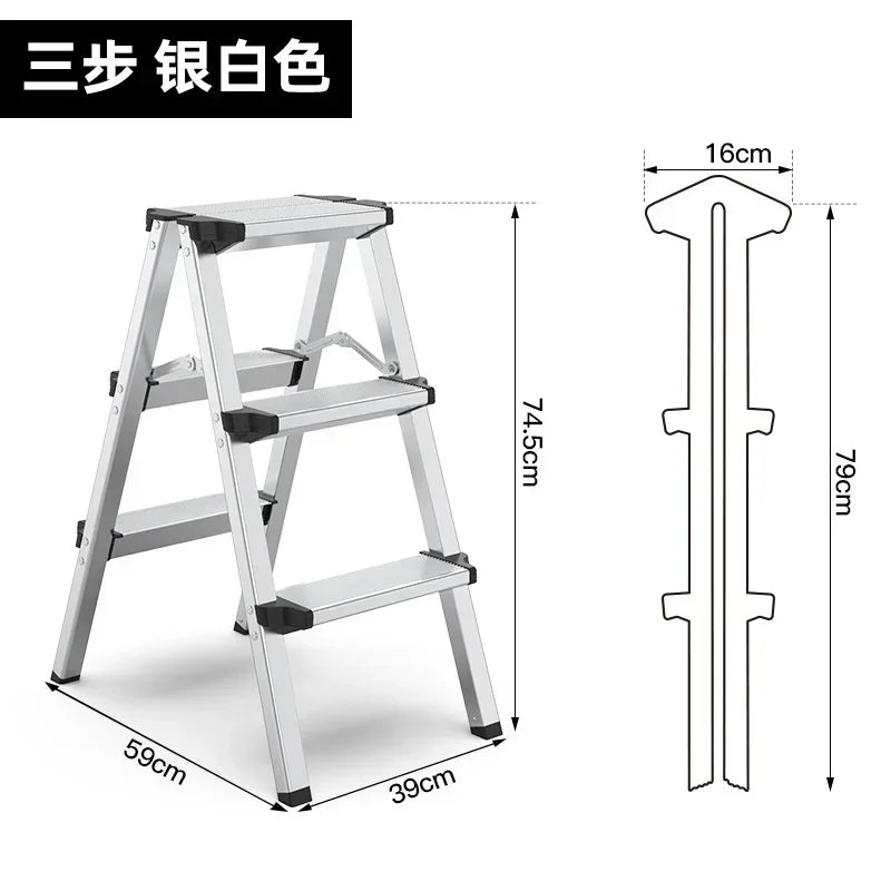 Multifunctional High Stools Kitchen Thickened Aluminum Ladder Chair