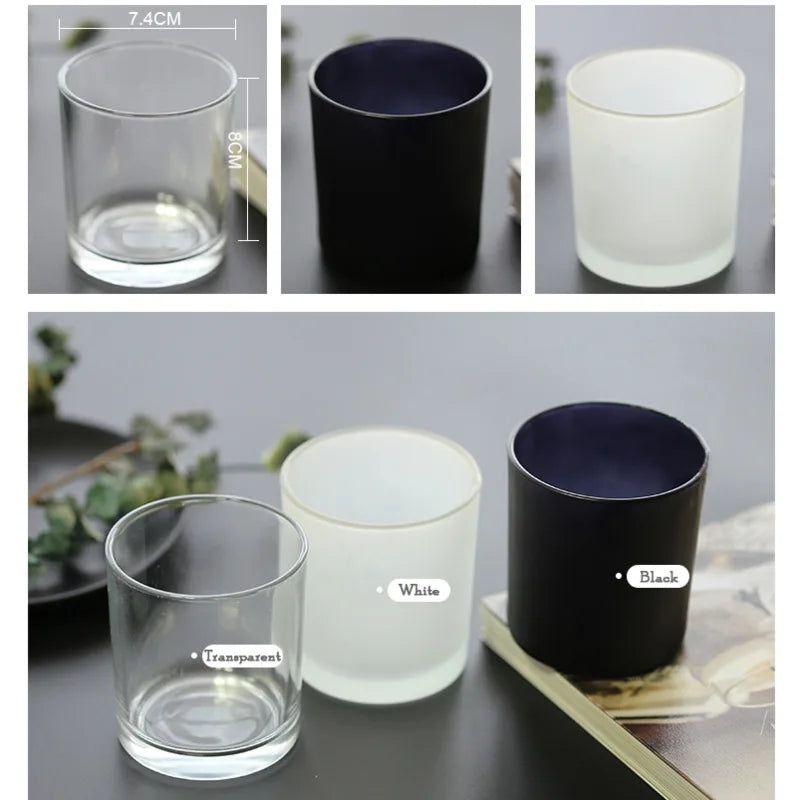 DIY Candle Jar Container Tumbler Holder Candlestick Frosted