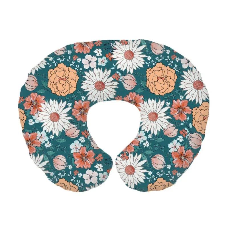 Soft Breathable Ushaped Nursing Pillow Cover Cartoon Print