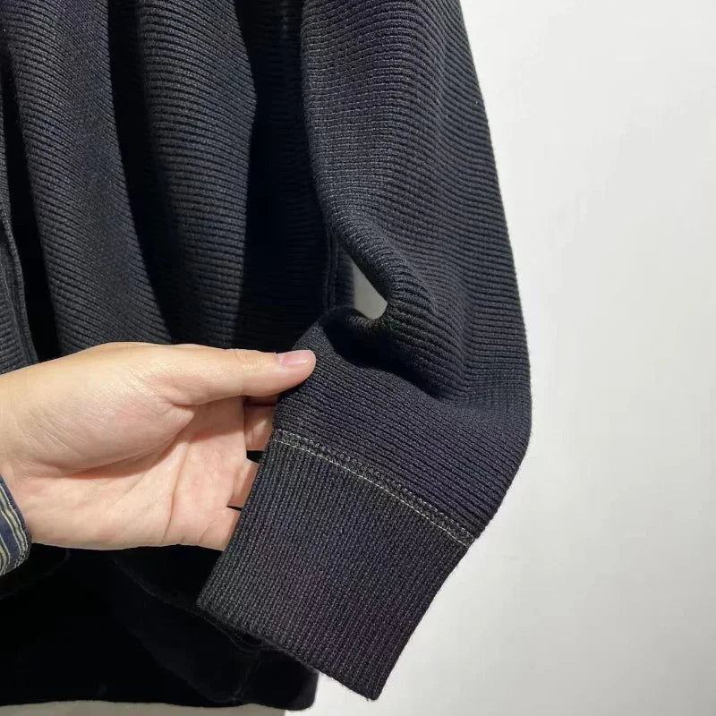 2023ss Jacquard Weave Casual Versatile Cardigan Sweatshirt Sweaters