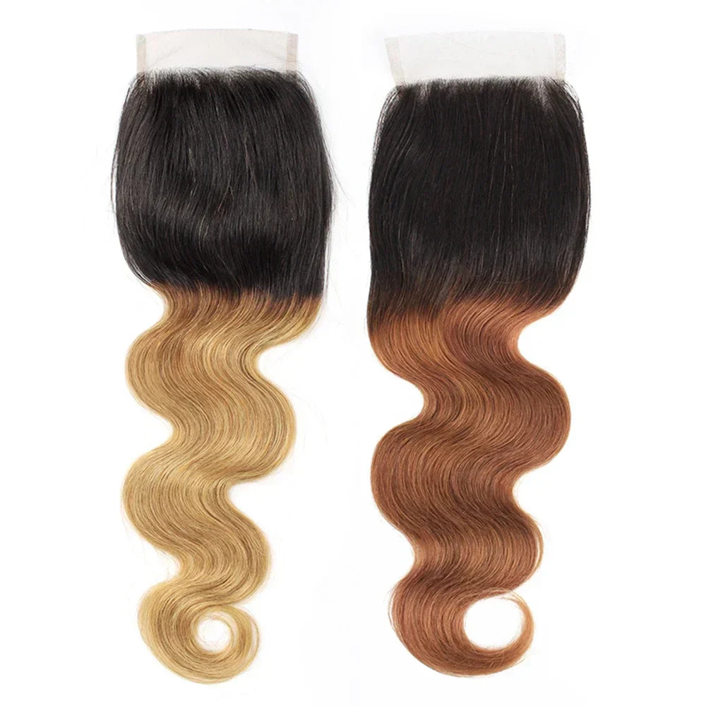 4x4 Lace Closure Body Wave Natural Color Dark