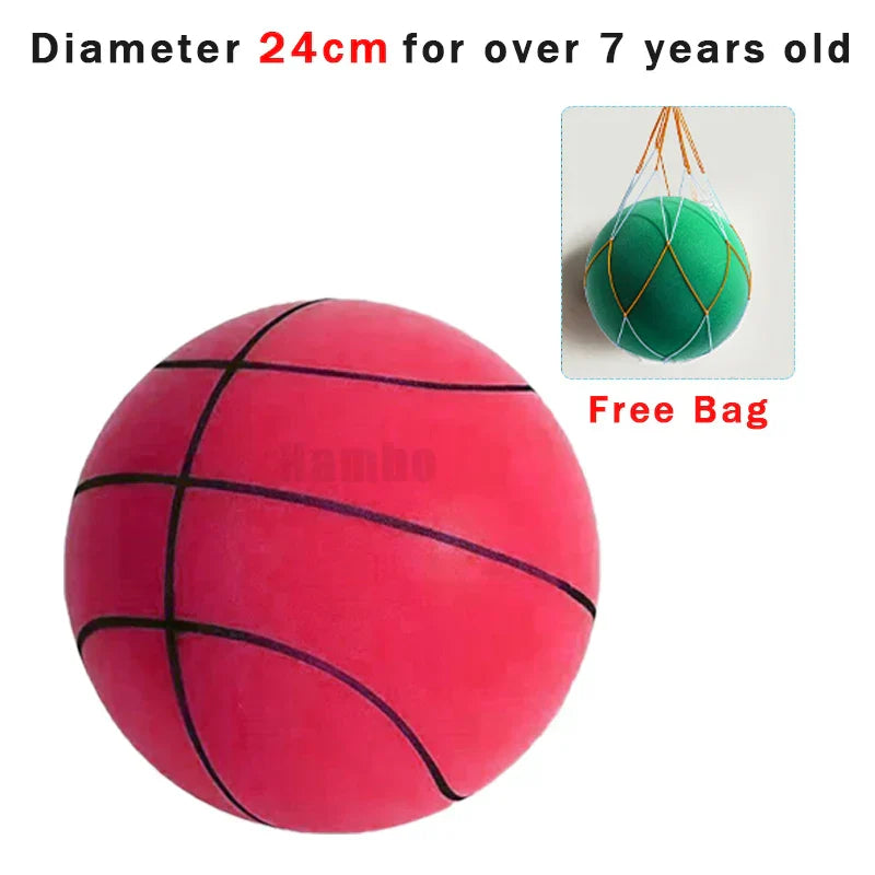 Bouncing Mute Ball Indoor Silent Basketball 24cm Foam