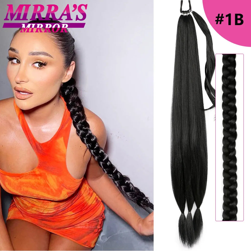 28 Inch Long DIY Braided Ponytail Extension with