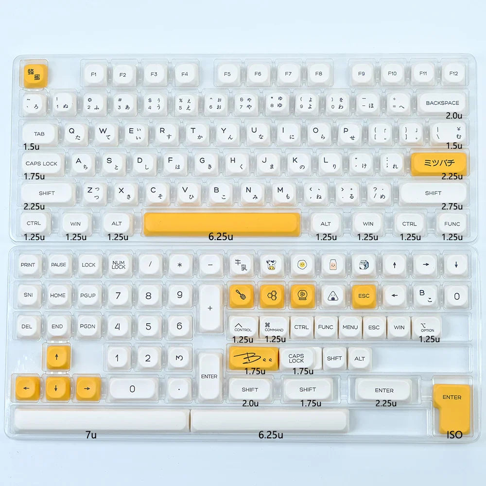 KBDiy KOA Keycaps GMK Soymilk 140 Keys PBT