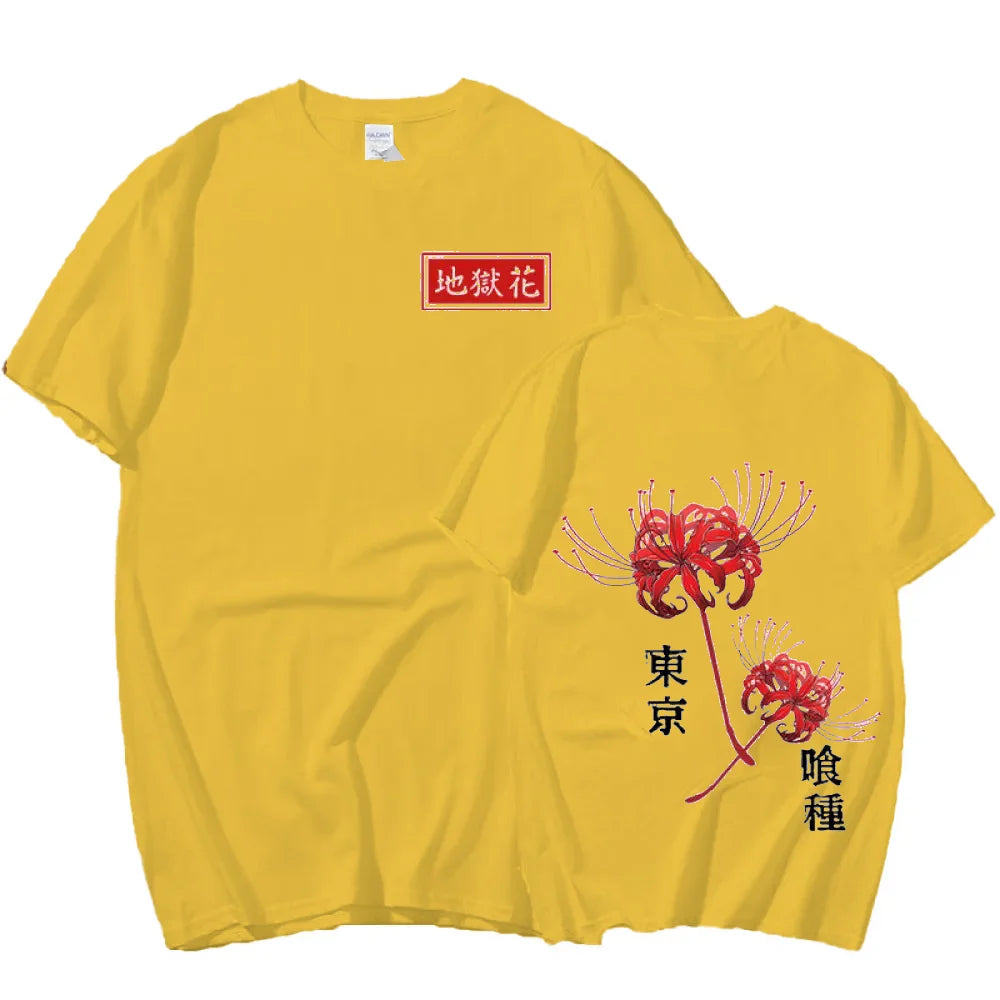 Anime Tokyo Ghoul Spider Lily T-shirt Men Women