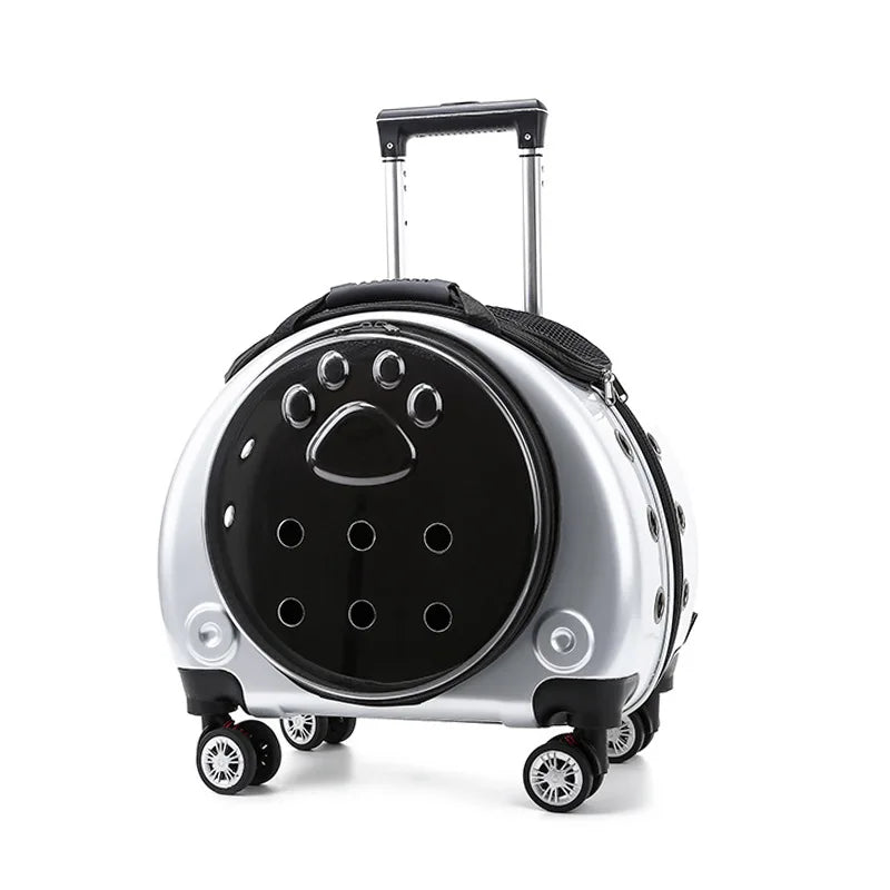 Small Transparent Pet Trolley Case Capsule Portable Dog