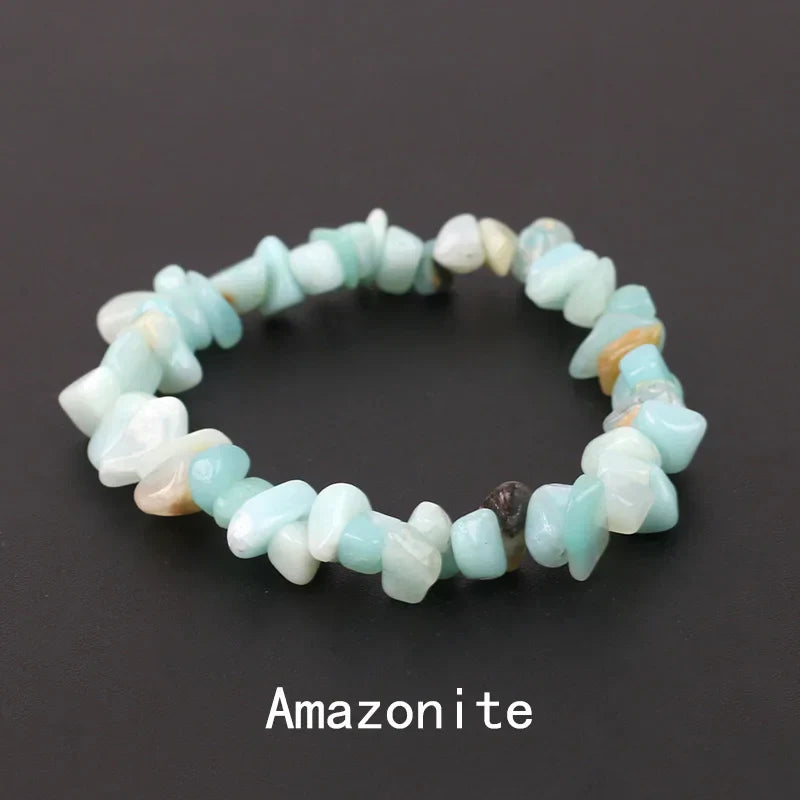 Natural Crystal Gemstone Irregular Energy Stone Bracelet Beads